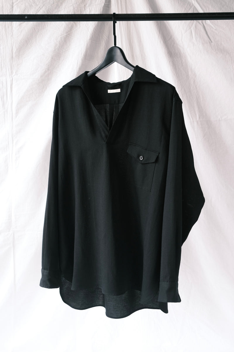 TA/L MESH SKIPPER SHIRT ブラック サイズ3 TA/L MESH SKIPPER SHIRT / BLACK – acacia