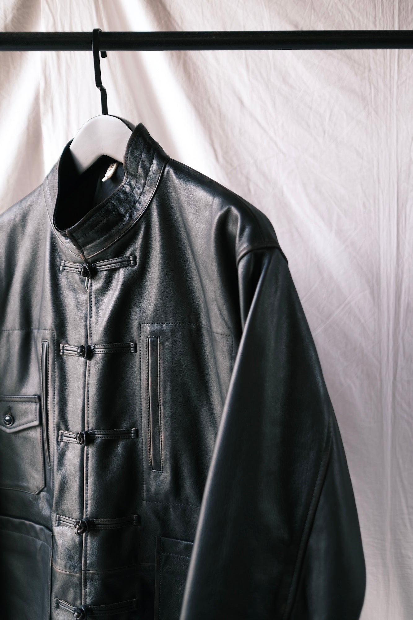 CHINA SHIRT JACKET / Faded Black – acacia