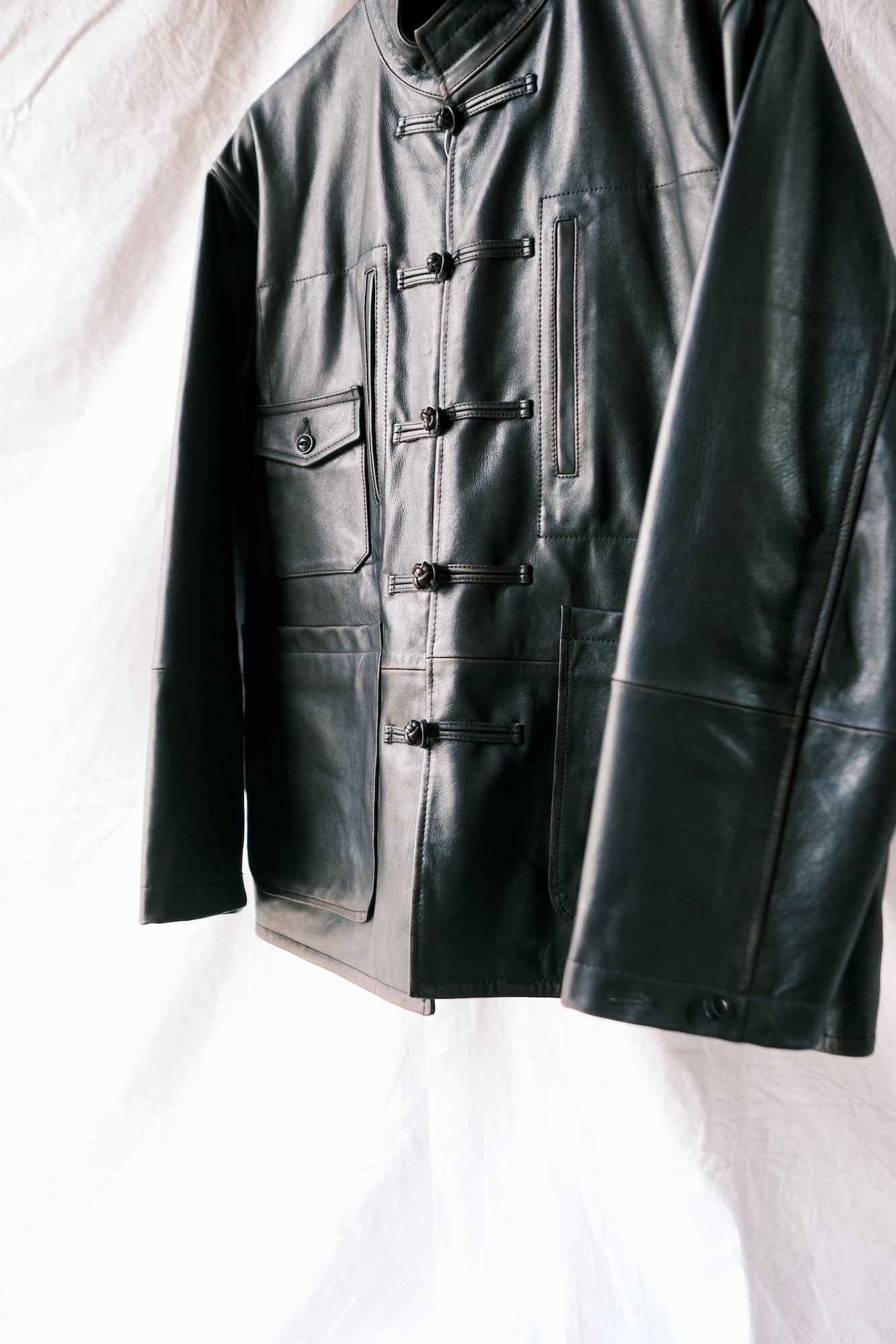 CHINA SHIRT JACKET / Faded Black – acacia