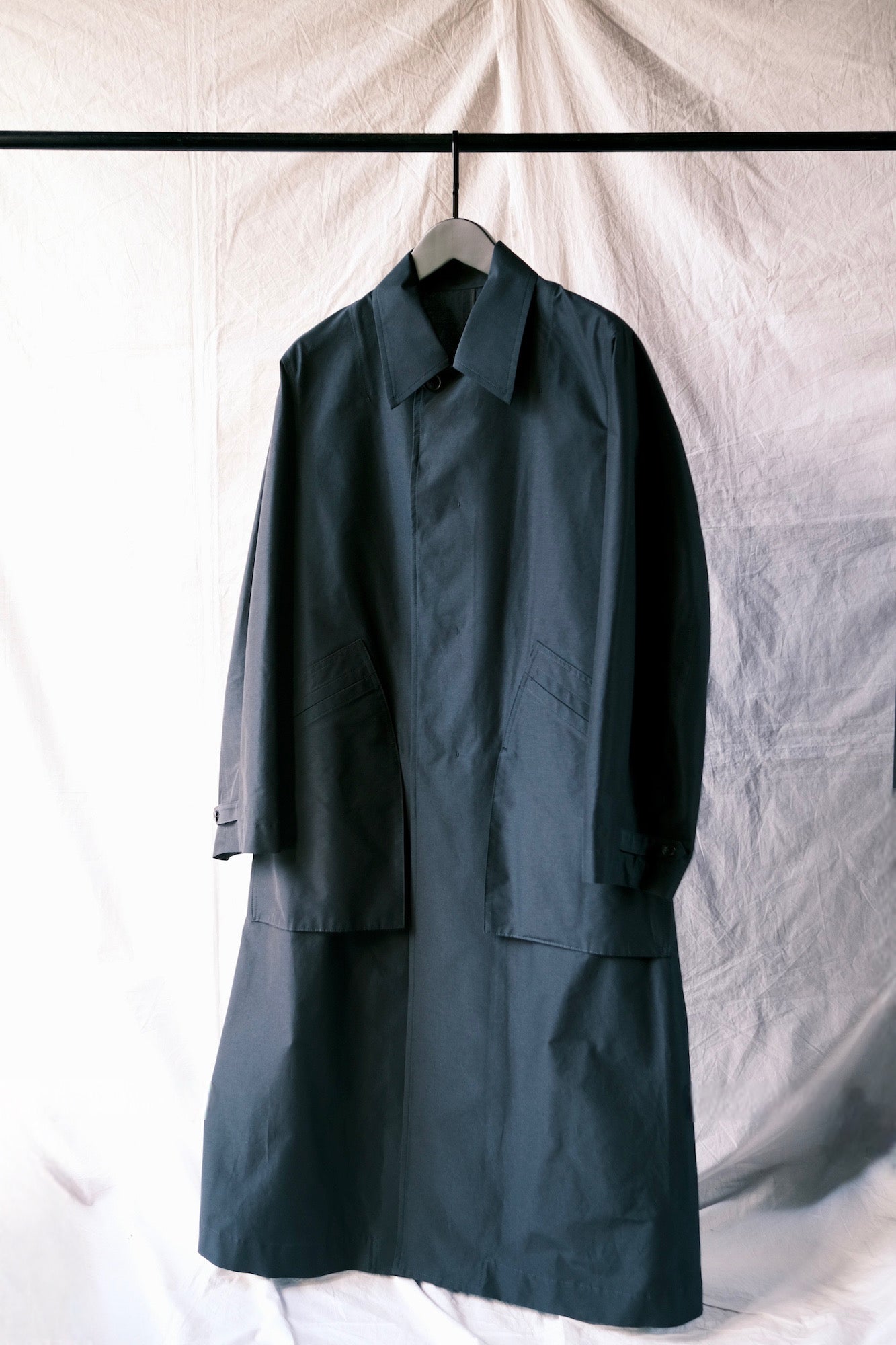 ジャケット・アウター LIGHT MELTON THE BAL COLLAR COAT(BLACK) STUDIOUS｜ステュディオス】RIVER MELTON BAL COLLAR COAT｜2WAY